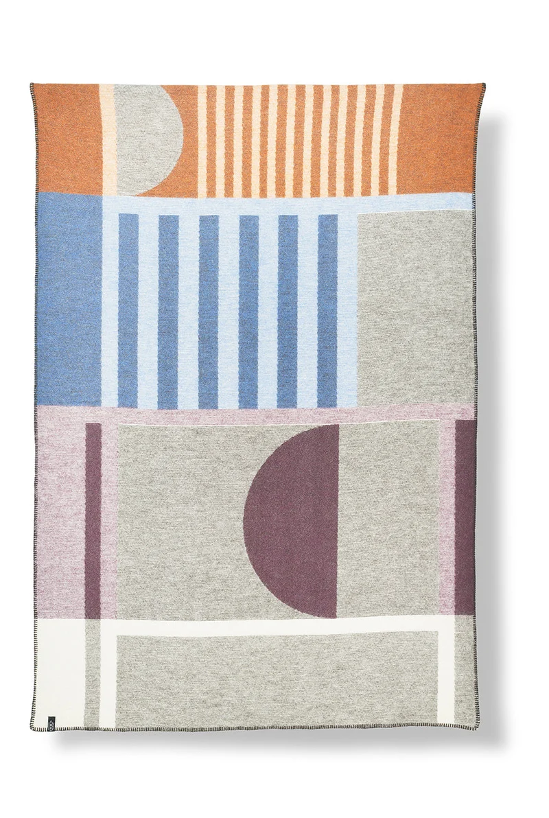 Wool Blanket "Art Deco" by Céline Cornu