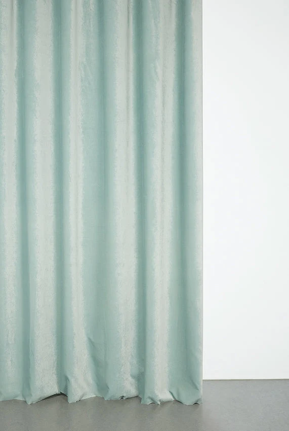 Velvet Curtain in Sky Blue Color - Extra Wide