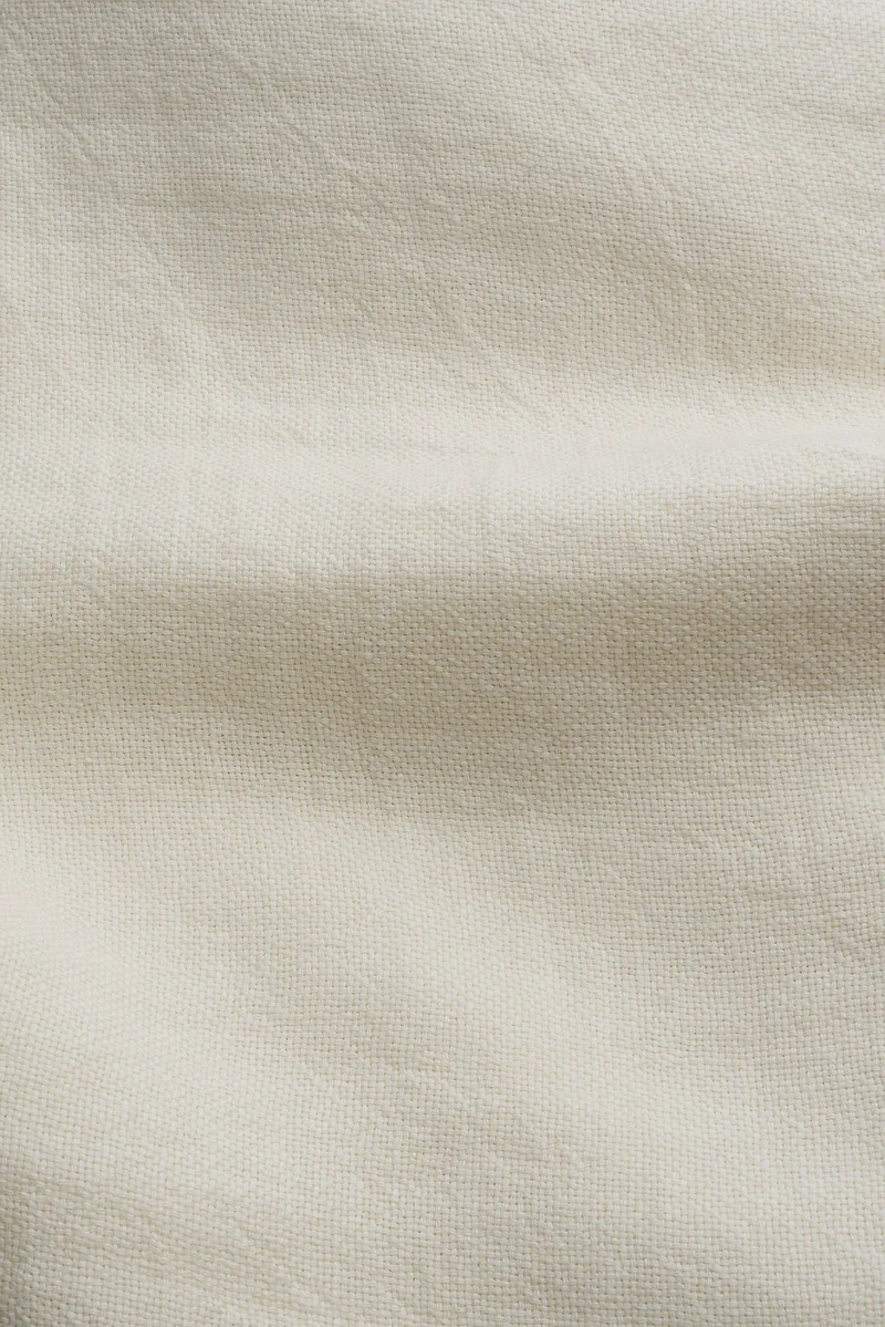 Linen Curtains Panama Weave in Natural White Color