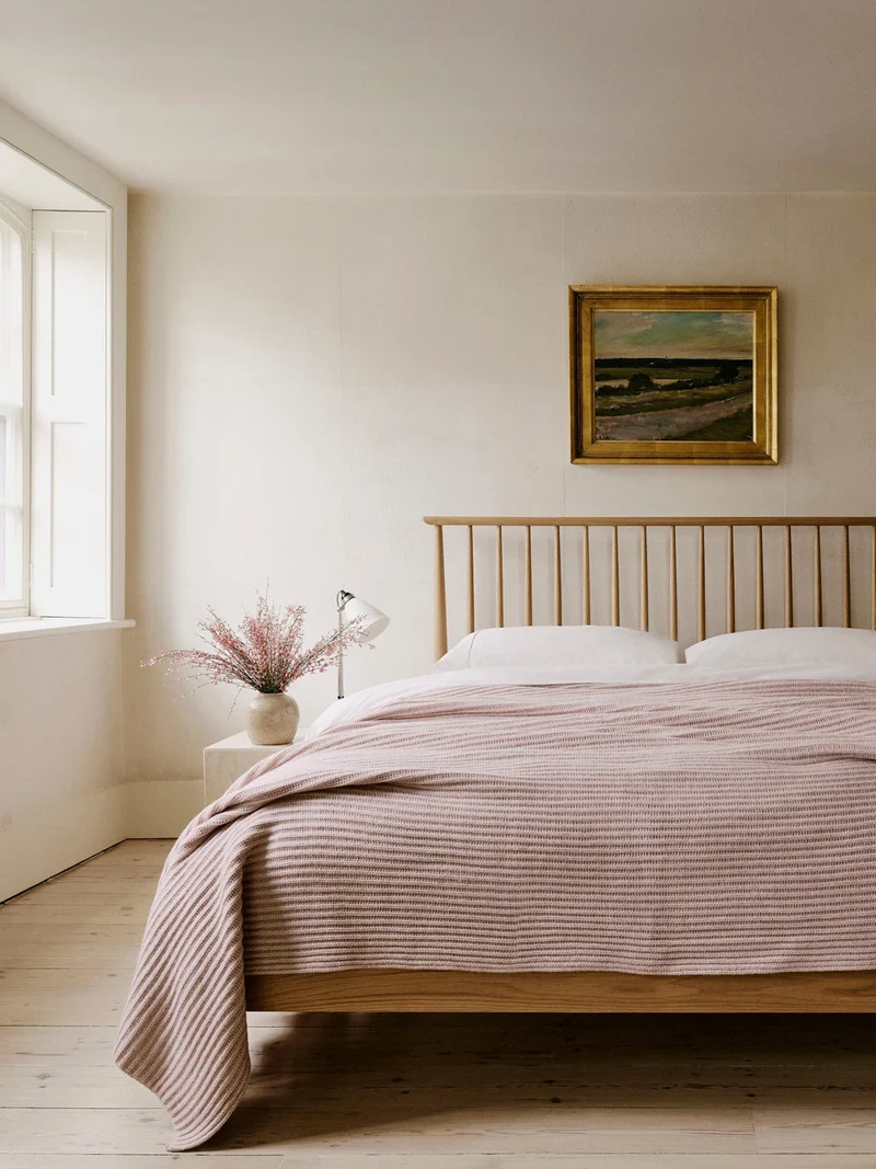 Kaschmir Decke "Furrow Knitted Shell"