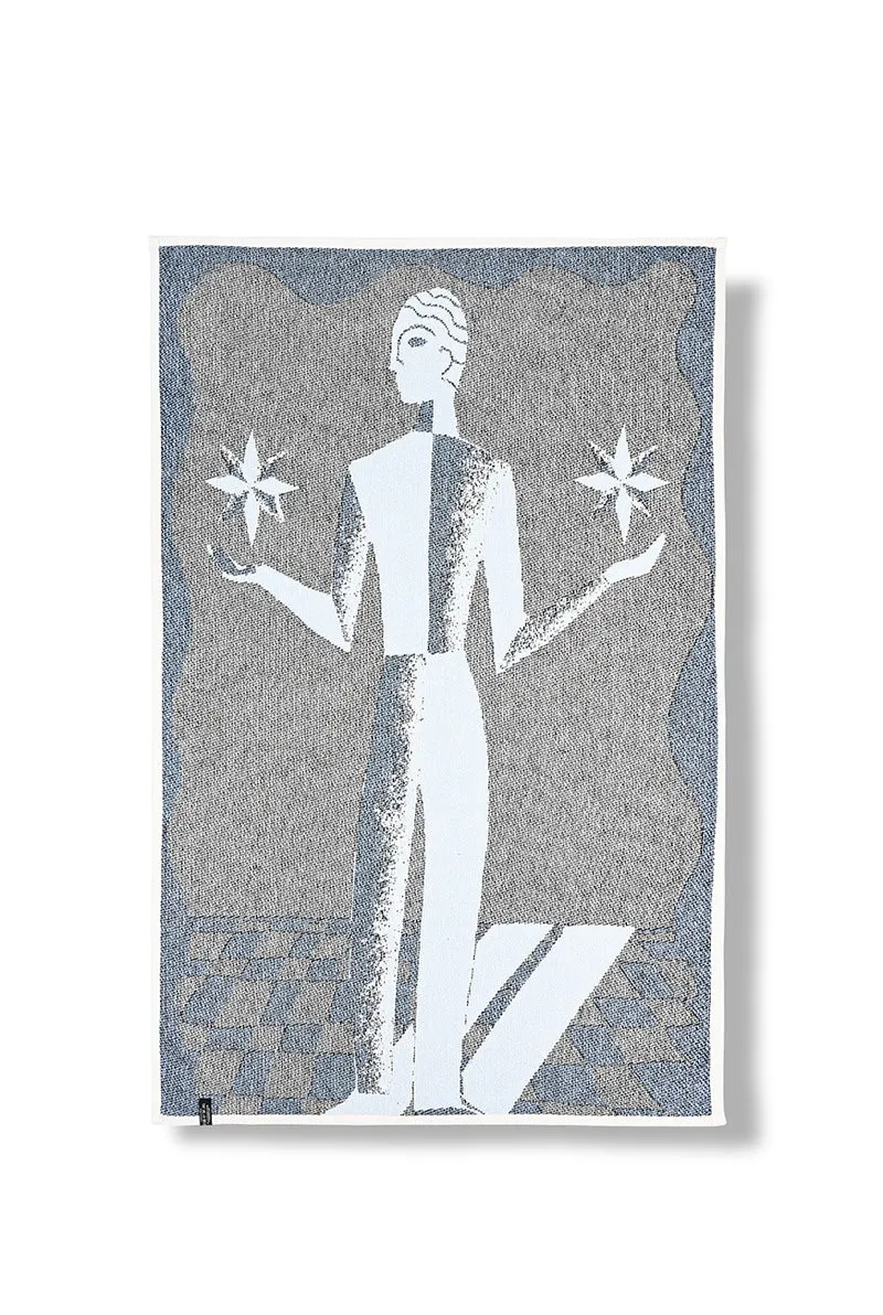Cotton Beach Towel / Mini Blanket “Cosmic Man” by Raphael Greaves