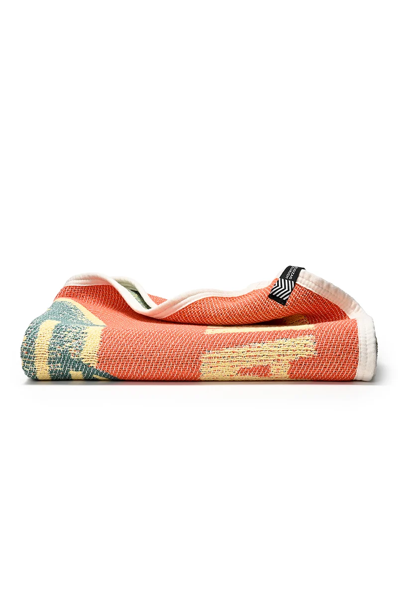 Cotton Beach Towel / Mini Blanket “El Pescado” by Florian Schommer