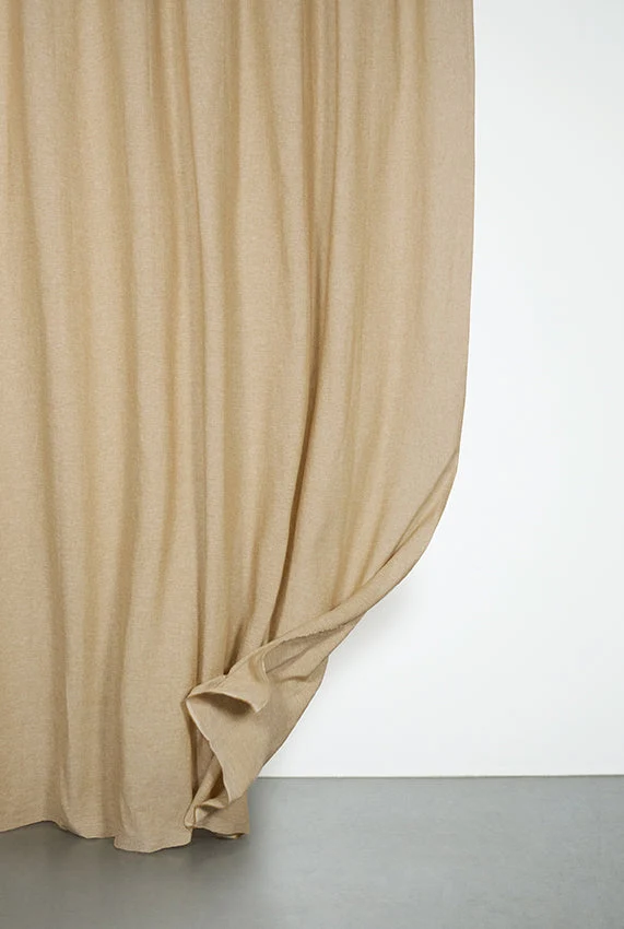 Linen Curtains "Light Melange" in Sand Color