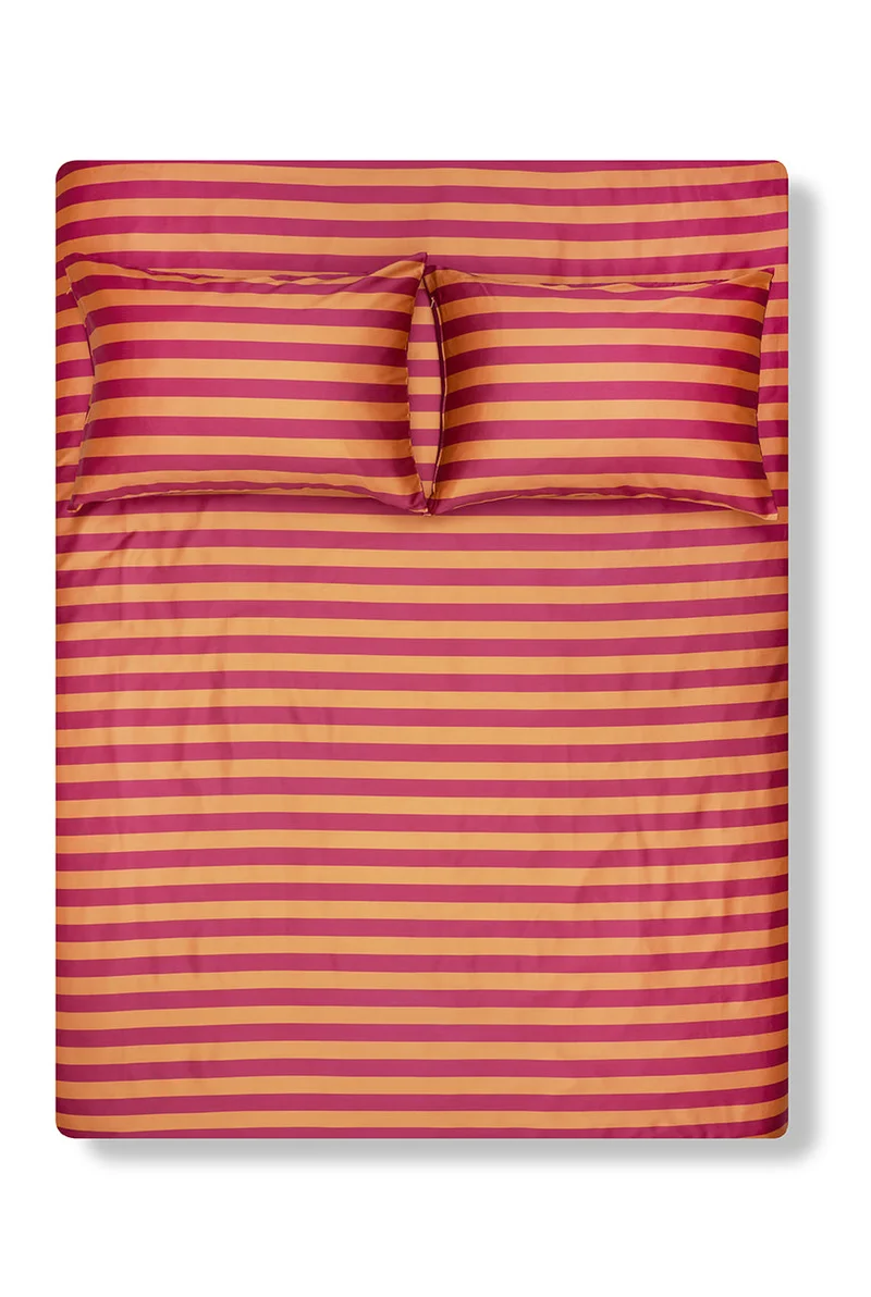 Artist Bedding Collection "Stripe Savvy Burnt Orange" by Michele Rondelli