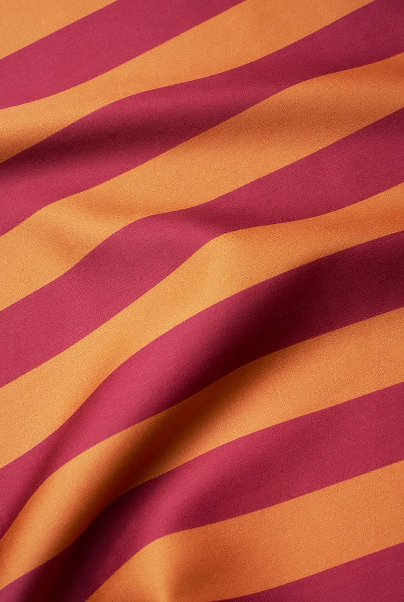 Artist Bedding Collection "Stripe Savvy Burnt Orange" by Michele Rondelli