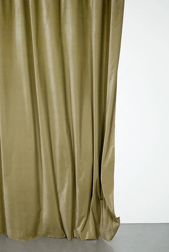 Velvet Curtain in Sage Color - Extra Wide