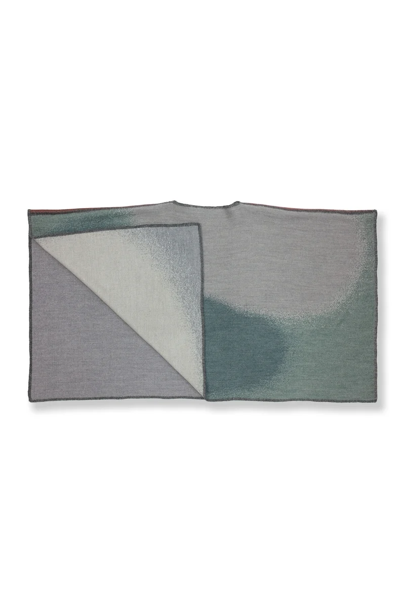 Merino Wool Poncho "Soft Spheres Dark" by Charlotte Gentsch
