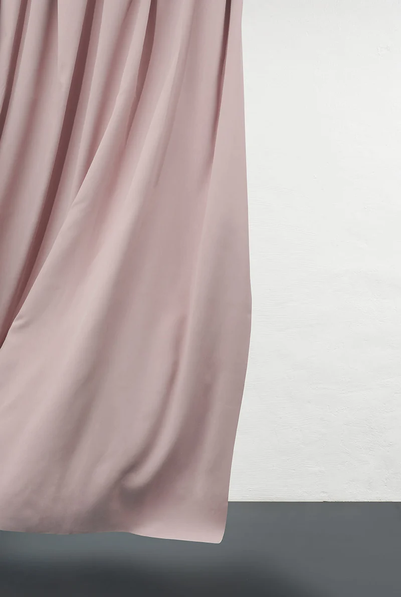 Dimout Curtains "Groovy Corduroy Weave" in Blush Pink Color