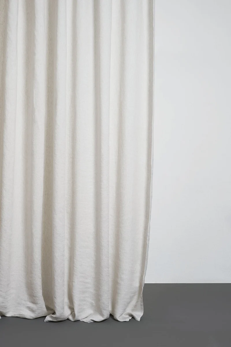 Linen Curtains Two Tone Stonewashed in Nature Color