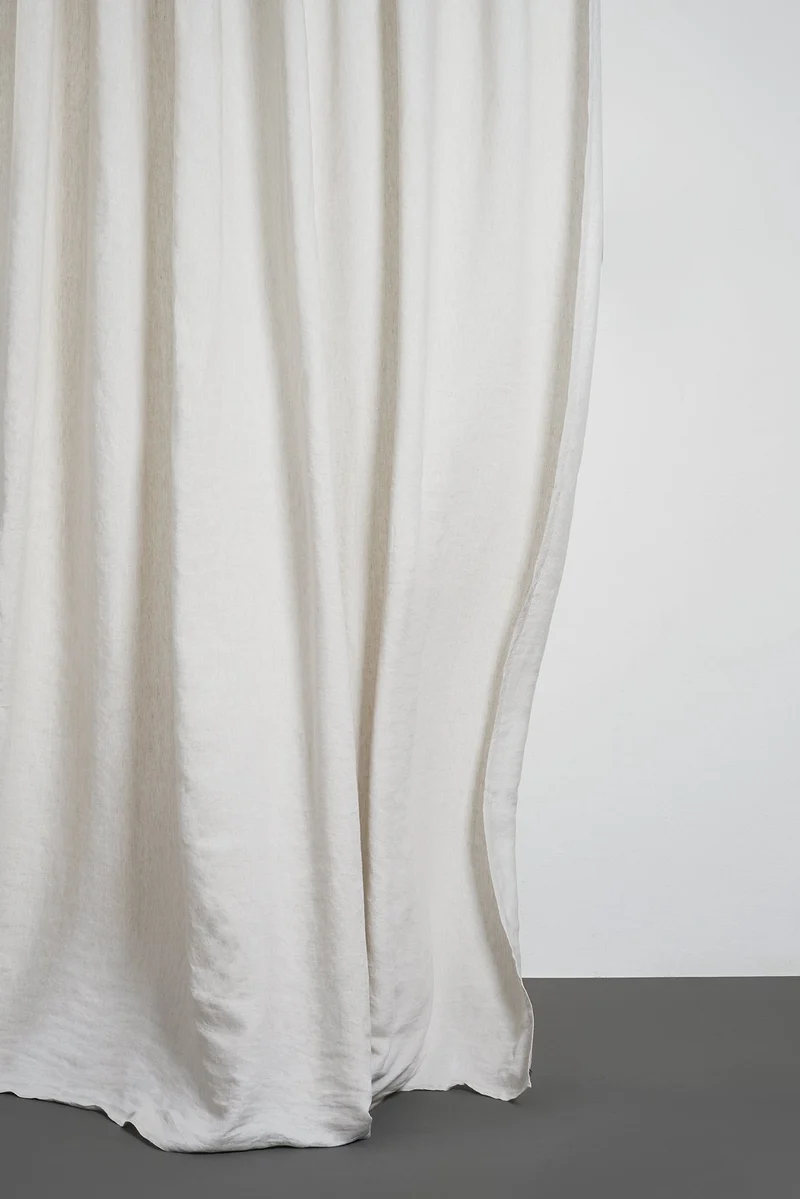 Linen Curtains Two Tone Stonewashed in Nature Color