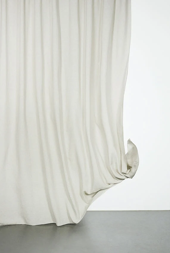 Linen Curtains "Light Melange" in Light Grey Color