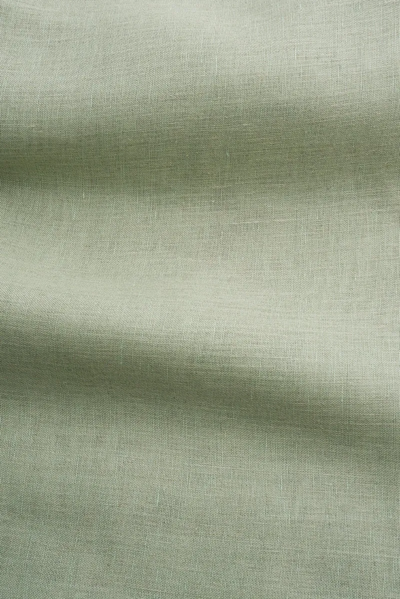 Linen Curtains in Lotus Green Color