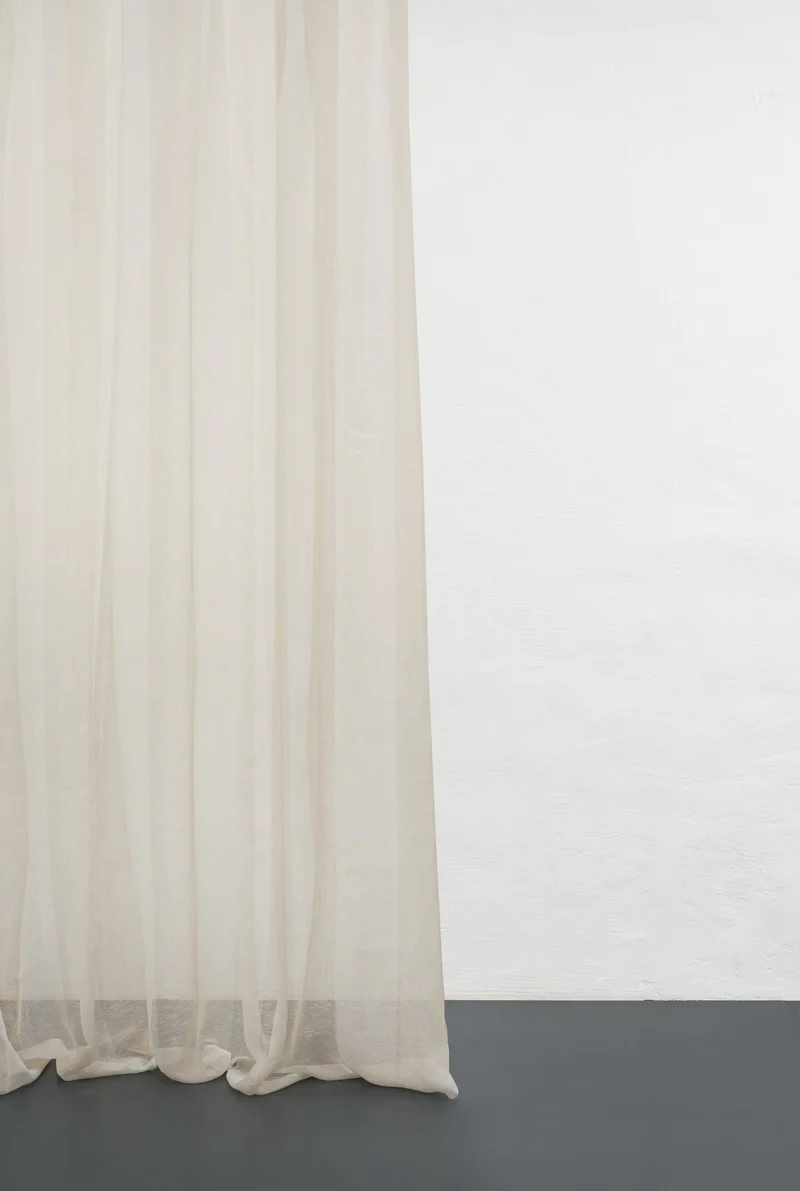 Linen Curtains "Hilma" Cheesecloth Weave in Stripe