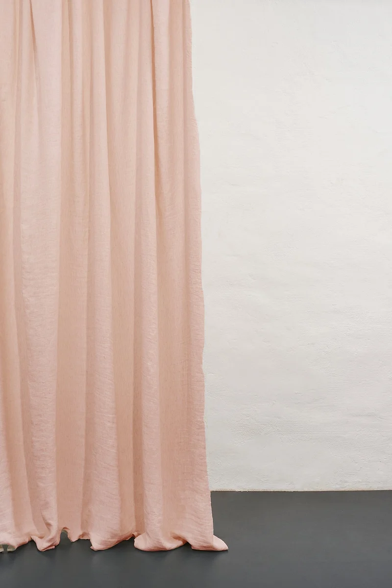 Check Linen Curtains "Hardy" in 4 Colors