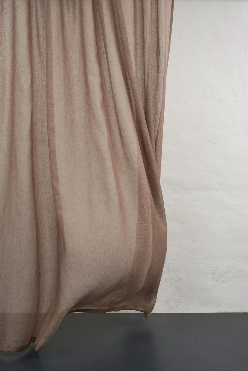 Linen Curtains in Mocha Brown Color