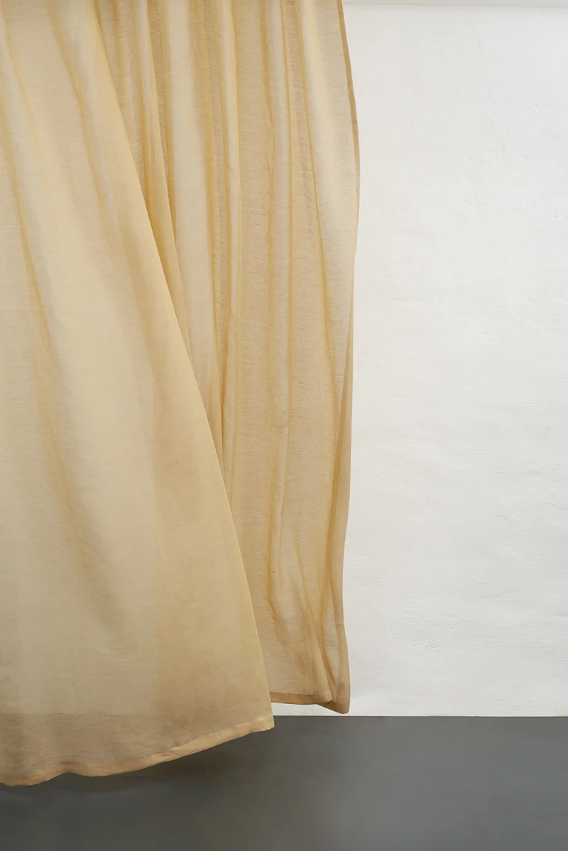 Linen Curtains in Corn Yellow Color