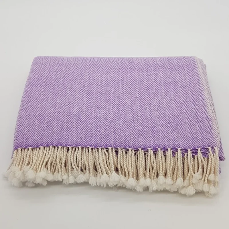 Decke mit Fischgrät-Muster