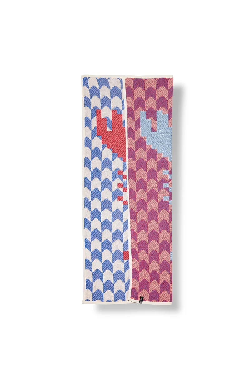 Cotton Beach Towel / Mini Blanket "Surf N Turf" by Dalakami