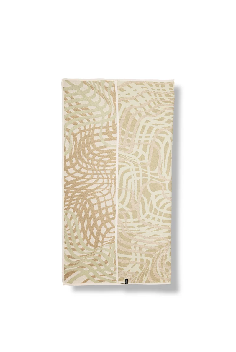 Cotton Blanket "Simple Distortion" in Beige by Francesca Franceschi