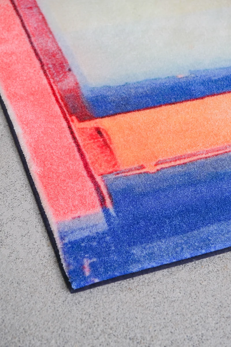 "Blue Sway " Recycled Artist Rug by Angus Vasili