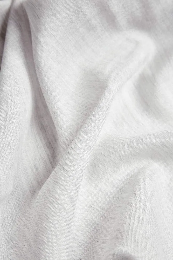 Wool Curtains Semi Transparent in Melange Grey Color