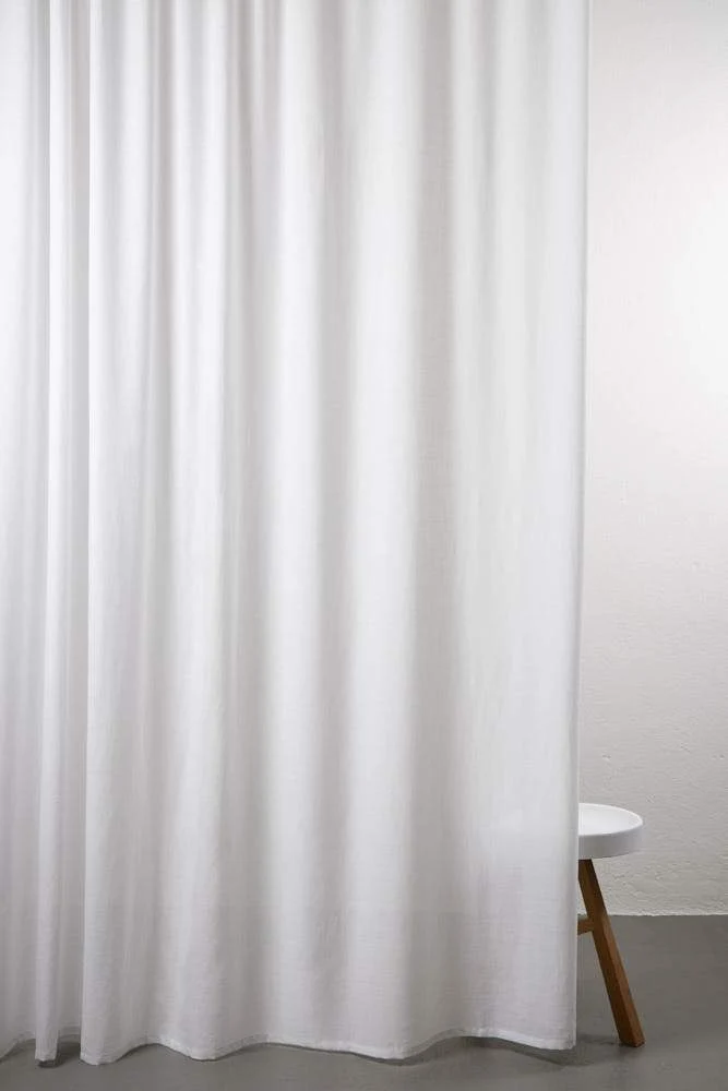 Wool Curtains Semi Transparent in Light Grey Color