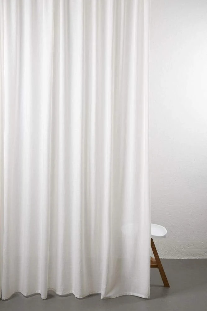Wool Curtains Semi Transparent in Cream White Color