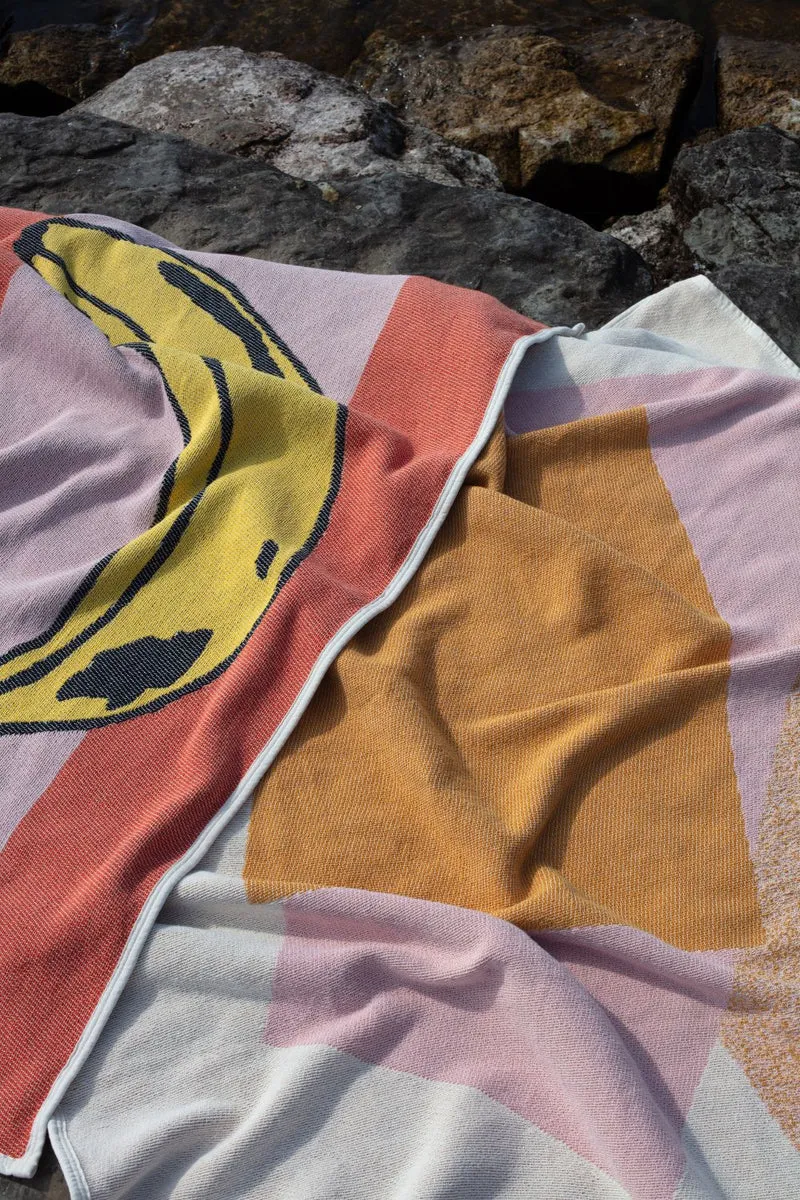 Cotton Beach Towel or Mini Blanket "Banana" by Rondelli & Probst