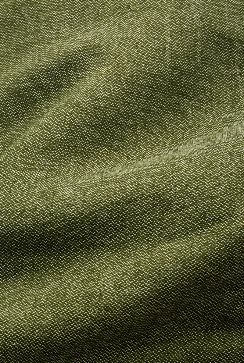 Heavy Linen Curtains "Maximus" in Moss Green Color