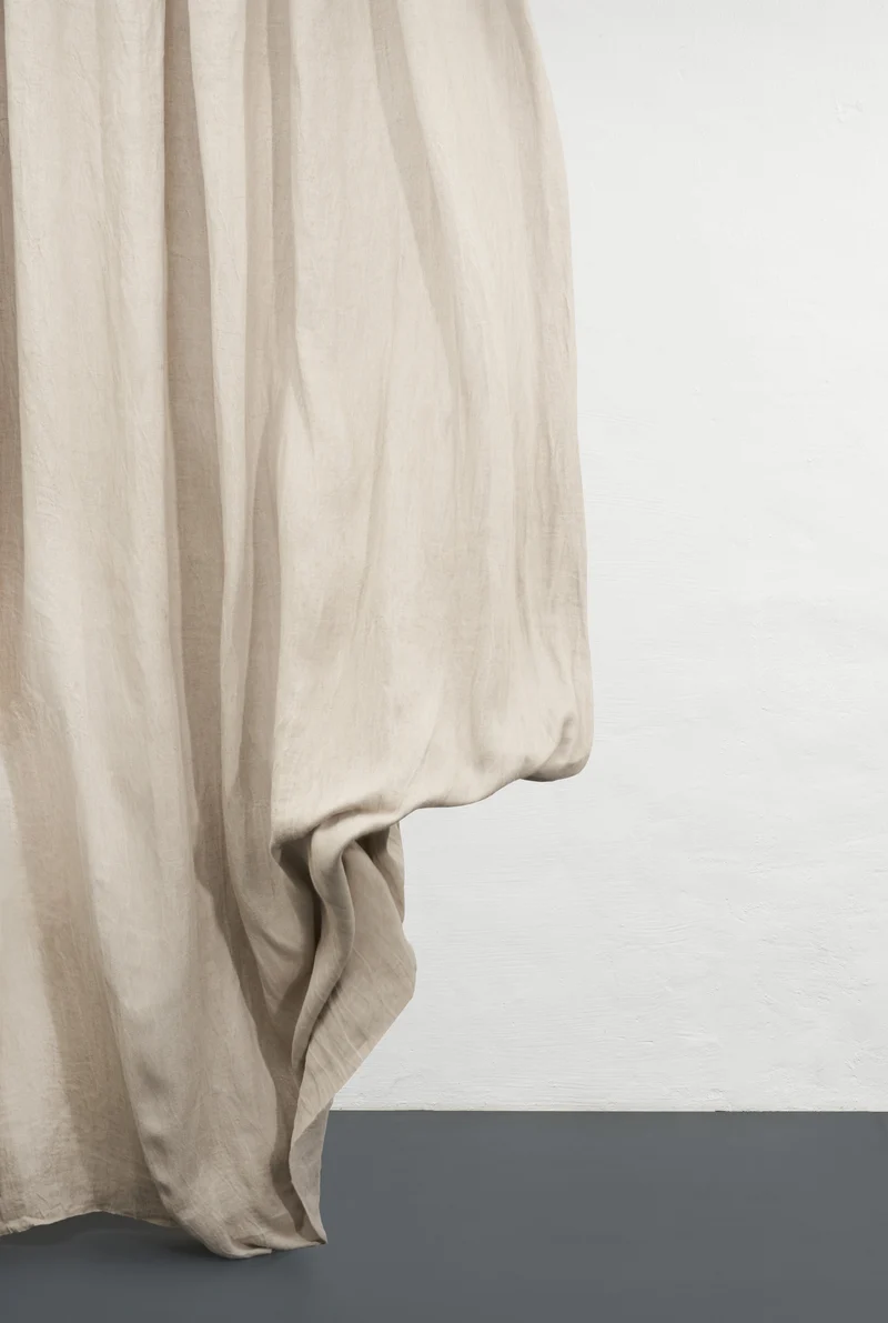 Heavy Linen Curtains "Maximus" in Light Grey Color