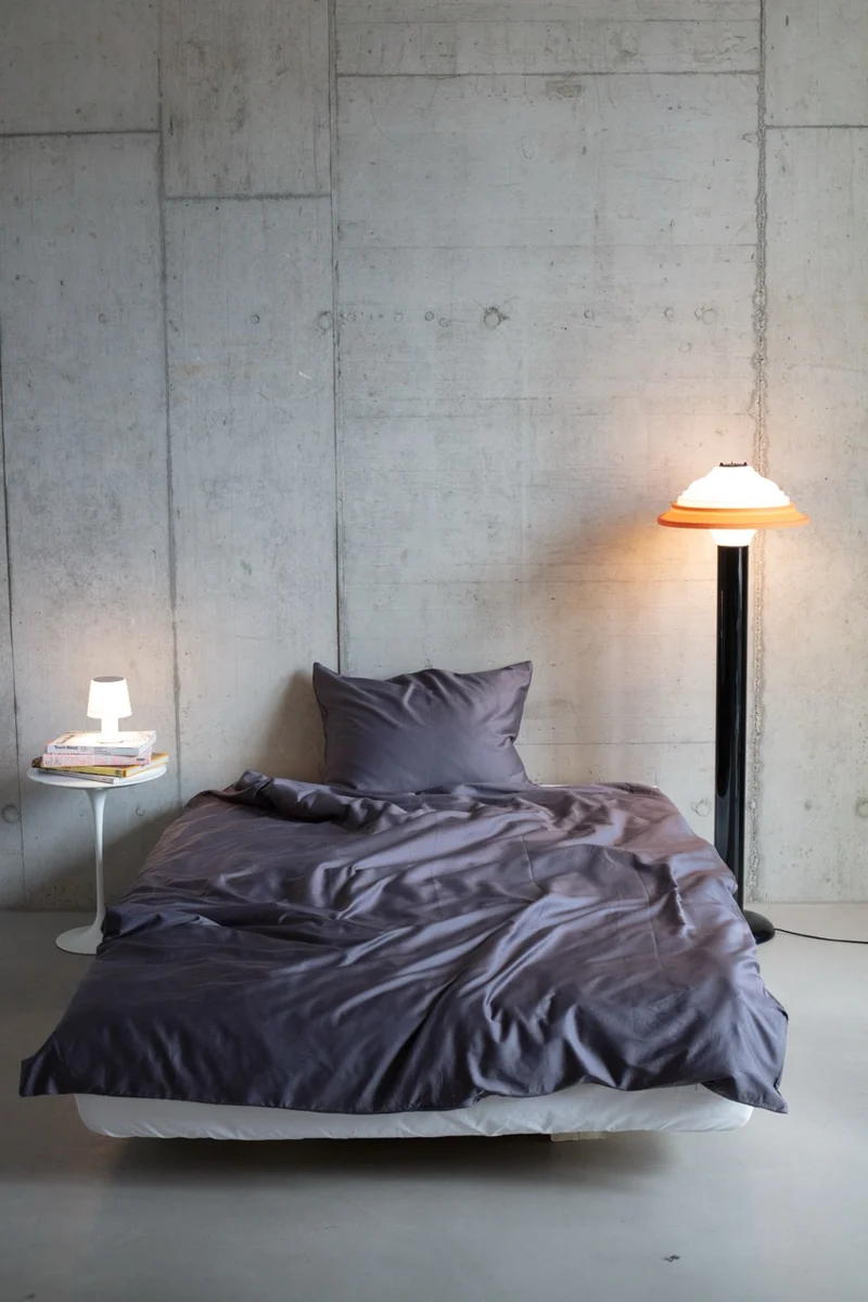 Egyptian Cotton Sateen Bedding in Anthracite Color