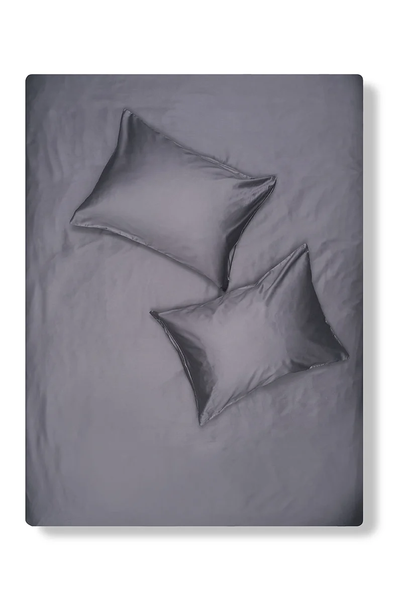Egyptian Cotton Sateen Bedding in Anthracite Color