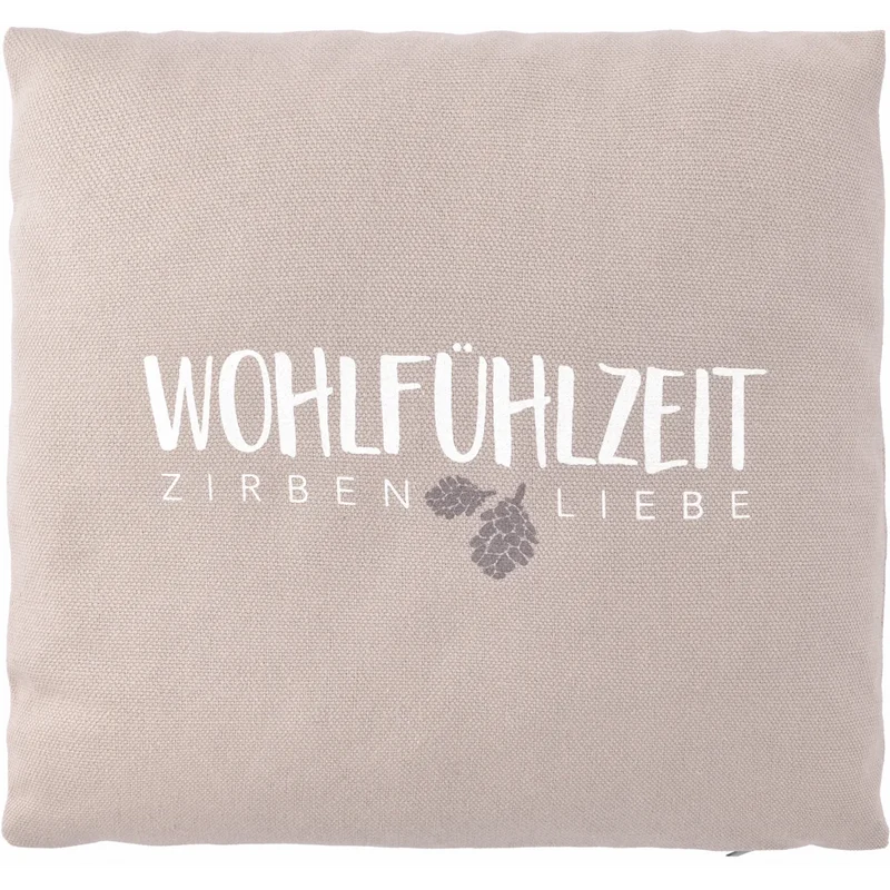 Kissen mit Füllung Zirbenholz WOHLFÜHLZEIT