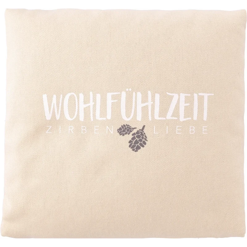 Kissen mit Füllung Zirbenholz WOHLFÜHLZEIT