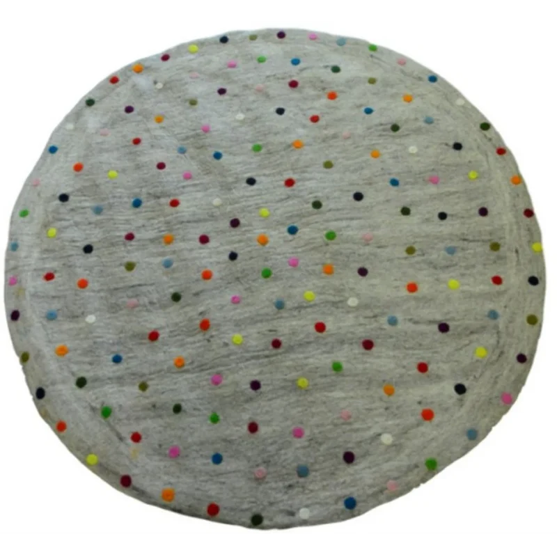 Filz Teppich rund Dots