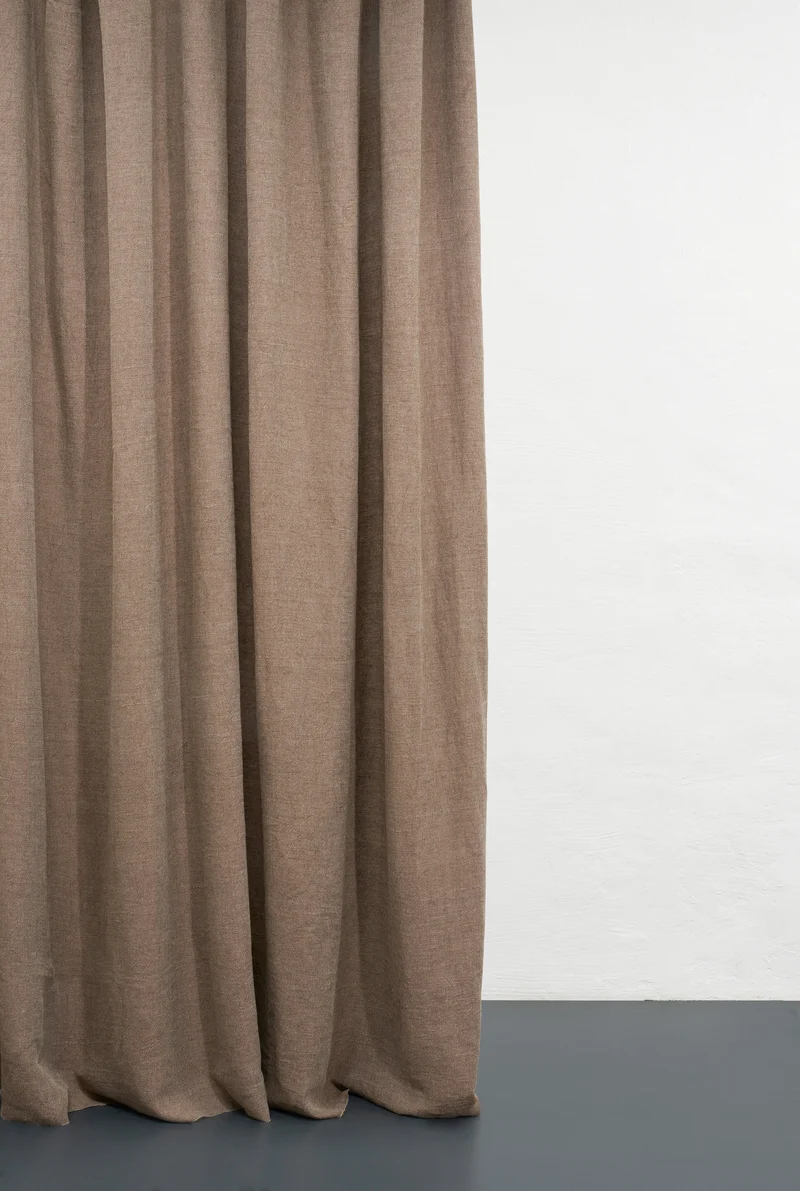 Heavy Linen Curtains "Maximus" in Bronze Color