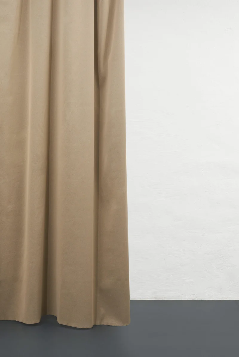 Blackout Curtains Twill Weave in Beige Color