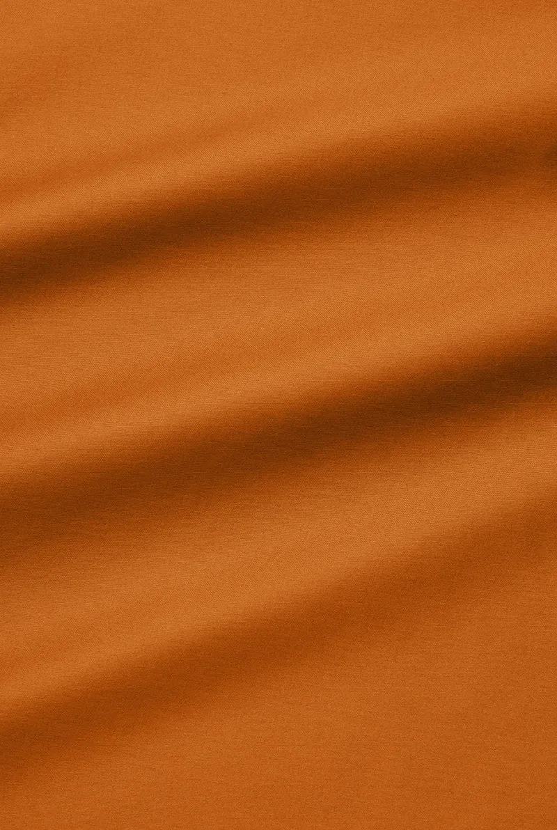 Egyptian Cotton Sateen Bedding in Amber Color