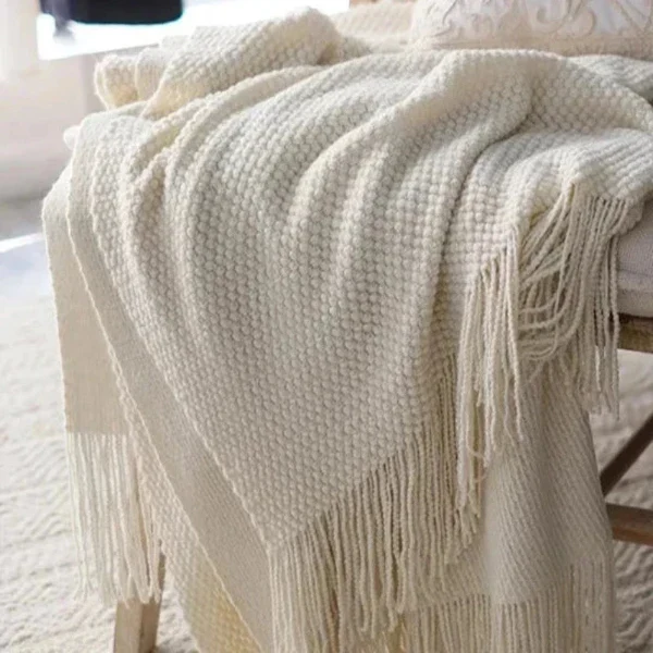 Wolldecke | Weiche atmungsaktive Decke aus 100 % Wolle für Sofa, Bett und ganzjährigen Komfort