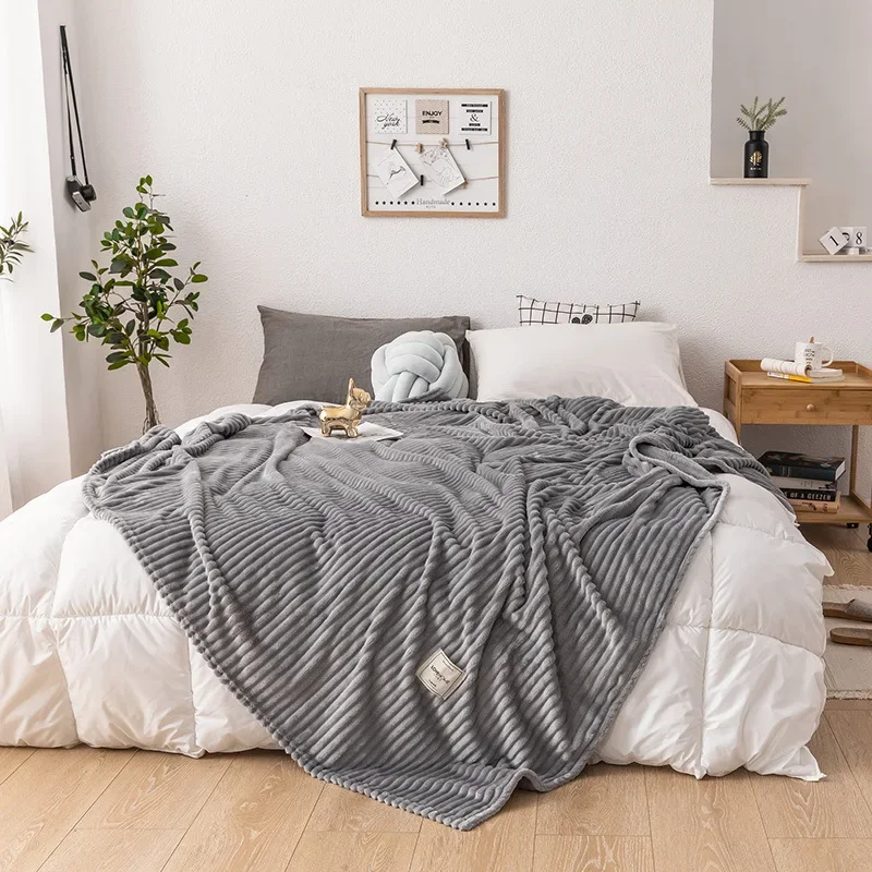 Flanell-Decke | Dicke warme Kuscheldecke aus weichem Flanell für Sofa, Bett und kalte Nächte