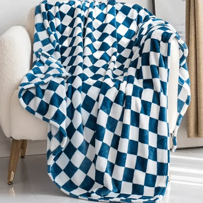 Flanell-Fleece-Decke | Weiche atmungsaktive Kuscheldecke mit Anti-Pilling, 70 × 100 cm