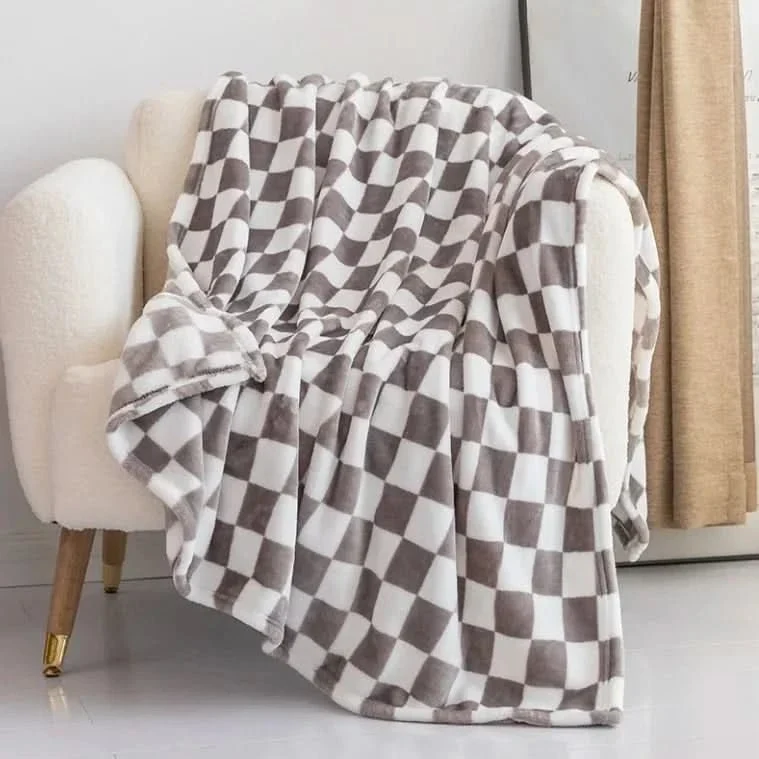Flanell-Fleece-Decke | Weiche atmungsaktive Kuscheldecke mit Anti-Pilling, 70 × 100 cm
