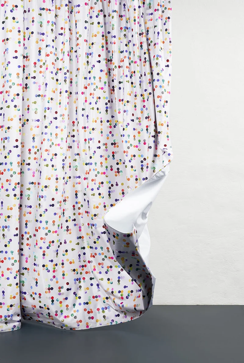 Blackout Curtain "Dotty" by Sophie Probst in Beige Color
