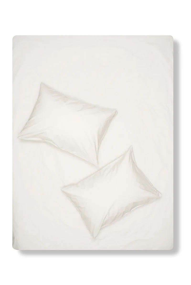 Pima Cotton Percale Bedding in Light Grey Color