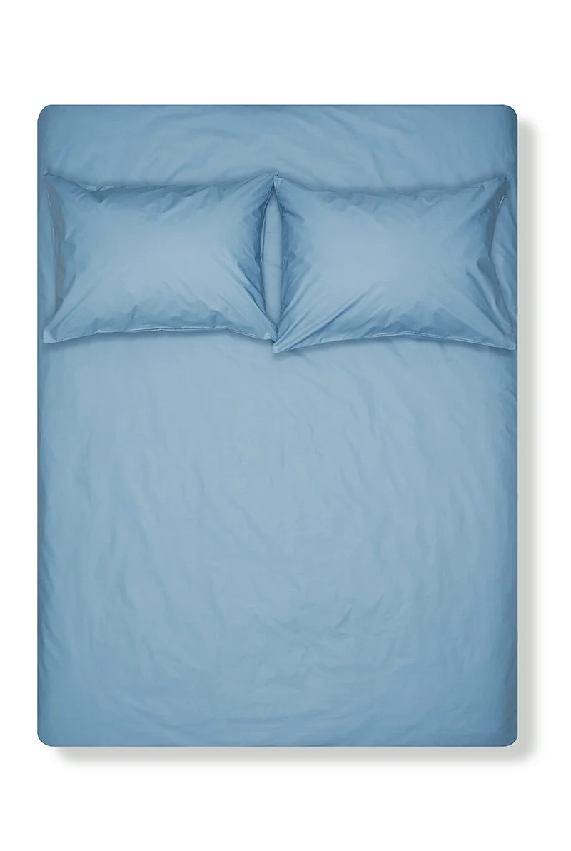 Pima Cotton Percale Bedding in Blue Color