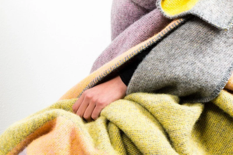 Wool Blanket "Konstructiv" by Michele Rondelli
