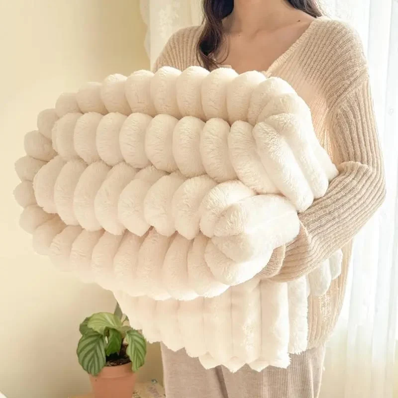 Kuscheldecke | Weiche Plüschdecke für Sofa, Bett und Wohnzimmer