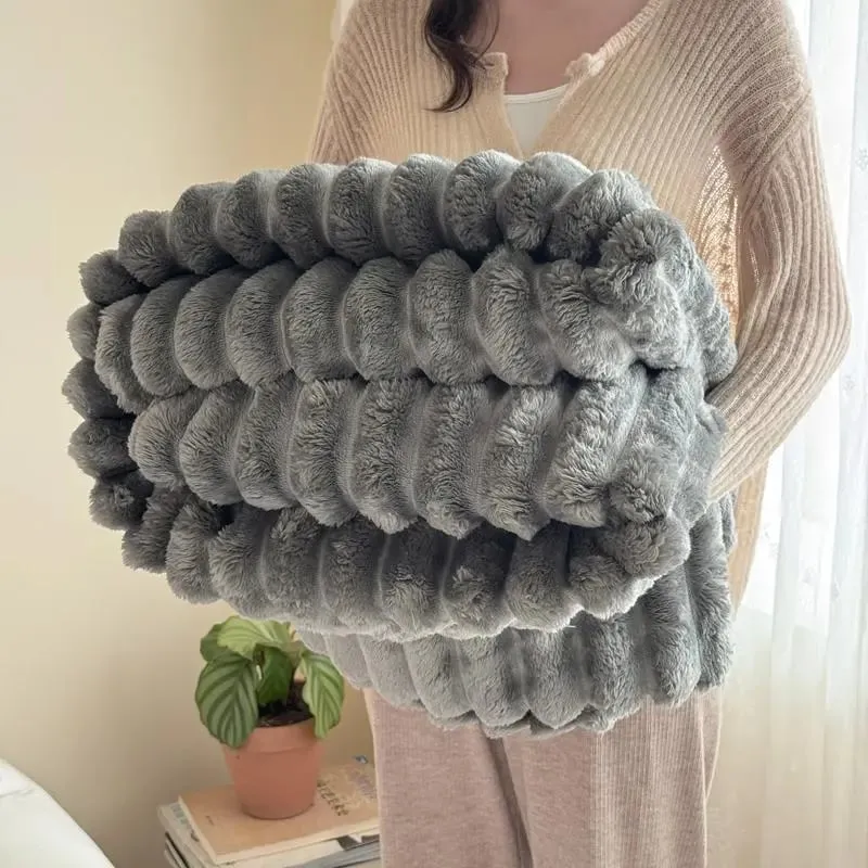 Kuscheldecke | Weiche Plüschdecke für Sofa, Bett und Wohnzimmer