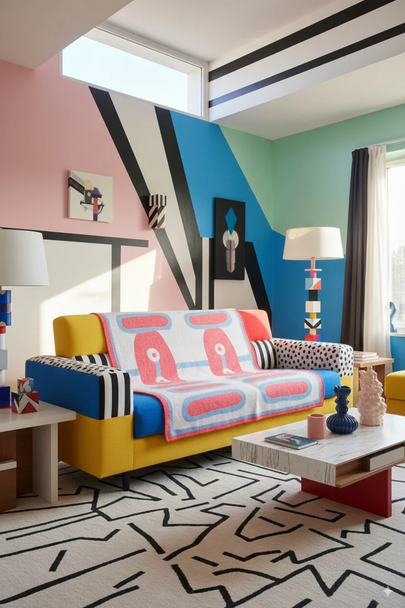 Wool Blanket "Guatemala" by Nathalie Du Pasquier & George Sowden