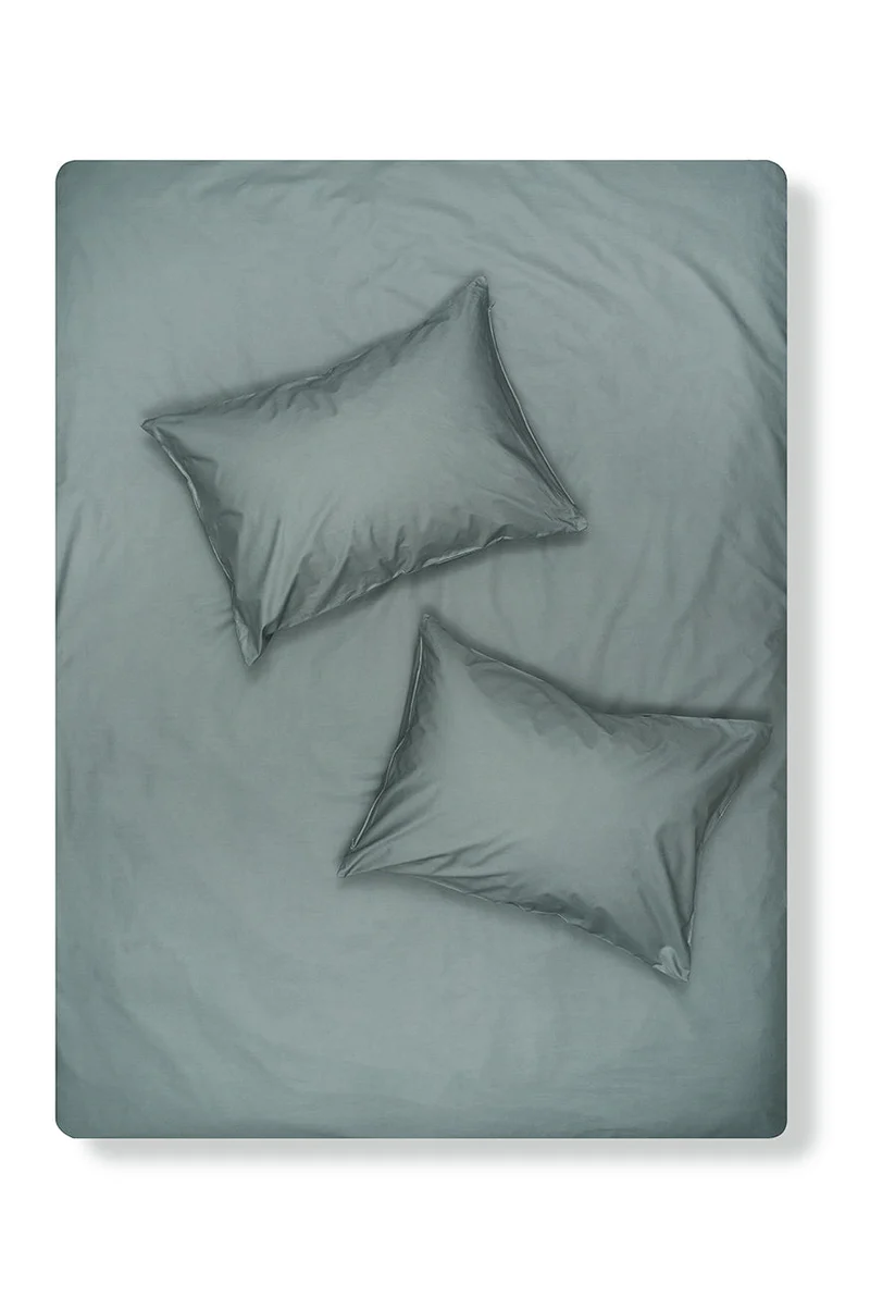 Pima Cotton Percale Bedding in Petrol Color